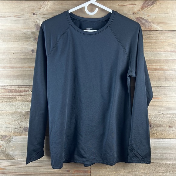 Cuddl Duds Tops - Climate‎ Right By Cuddl Duds Womens Shirt Long Sleeve Round Neck Black Large